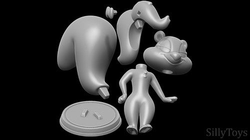 Tiny Tunes FIFI LA FUME Custom Figure Kit 3D Printed