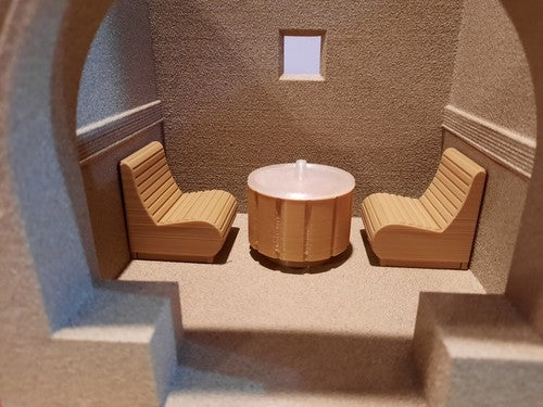Mos Eisley Cantina Chairs and Table for Star Wars 3 3/4 Figures Dioram