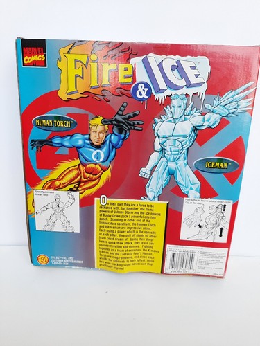 1997 Toy Biz Limited Edition Fire and Ice Human Torch Iceman Figures S