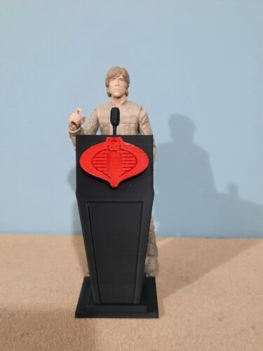 Custom GI Joe Classified Cobra Commander Serpentor Presidential Podium