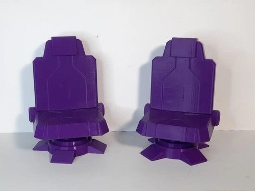 Transformers Decepticon Custom Chair x2 3d Printed Purple Seats TF Dio