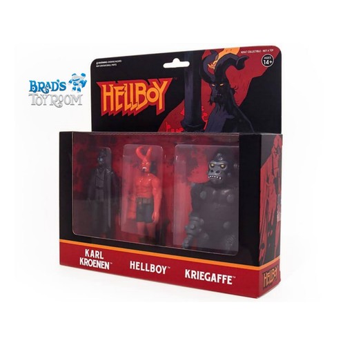 Hellboy Reaction Action Figures 3 Pack Super 7 - Karl Kroenen, Kriegaf