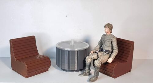 Star Wars Black Series Mos Eisley Cantina Table and 2 Chairs Custom 6
