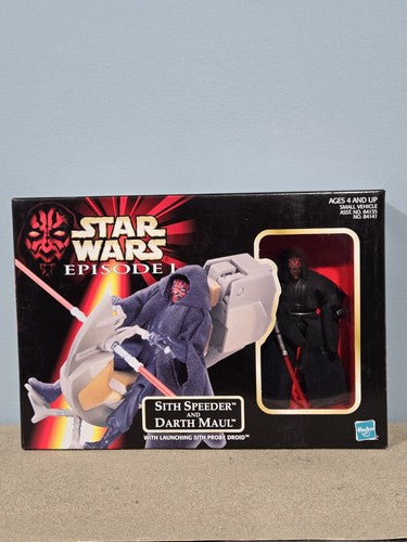 Star Wars Episode 1 Sith Speeder and Darth Maul 1998 Hasbro MIB