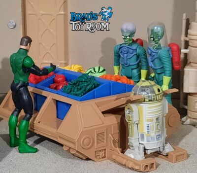 Star Wars Custom Droid Pulled MARKET Sled For 3.75 inch Figure TVC full pic