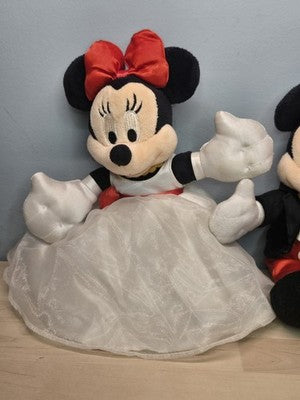 Disney Mickey and Minnie Mouse Bride Groom Wedding Stuffed Plush 12"