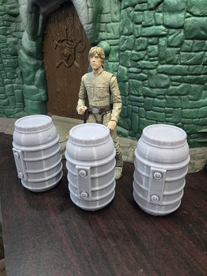 3x Custom Black Series Star Wars  Space Barrels Diorama GI Joe Acid Ra