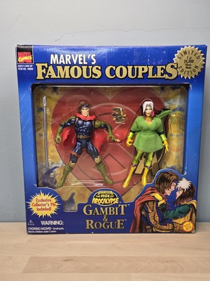 ToyBiz Marvel's Famous Couples Gambit and Rogue 1997 Vintage Figure Se