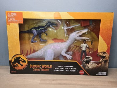 Mattel Jurassic World Chaos Theory Darius Baryonyx Peril Pack MIB