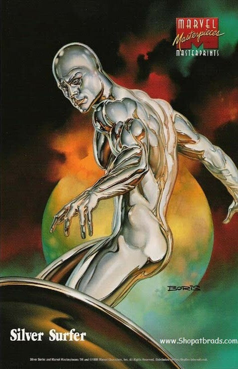 1996 Marvel Masterpieces Masterprints Jumbo Promo Captain America Silv