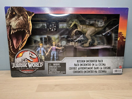 Jurassic World Legacy Collection Kitchen Encounter Set Velociraptor To