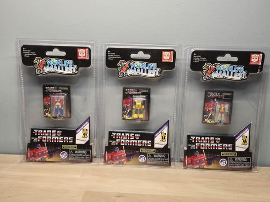 World's Smallest Transformers Micro Figure Series 1 MOC Set Of 3