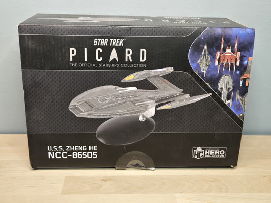 Star Trek Eaglemoss 2021 USS Zheng He NCC-86505 Picard 9" Die Cast + S