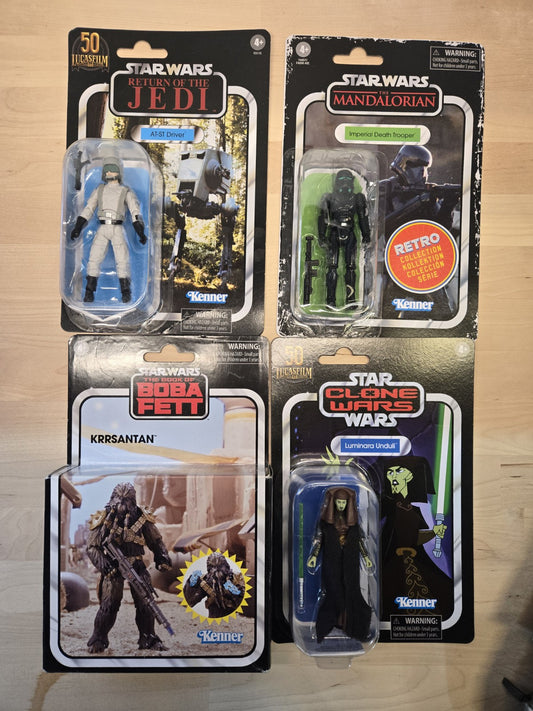 Star Wars Vintage Collection TVC Krrsantan Luminara AT-ST Pilot MOC Fi